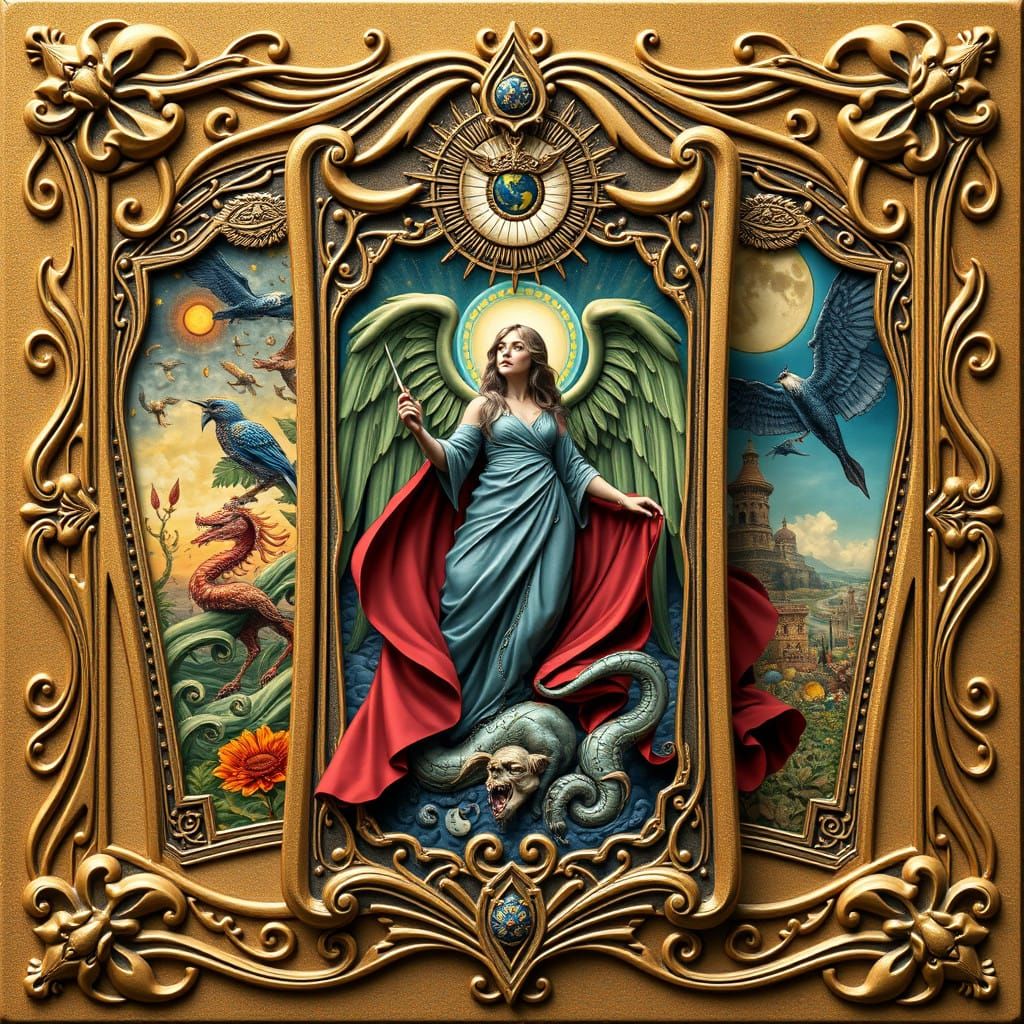 Epic Fantasy Tarot Deck with Surrealist Secrets