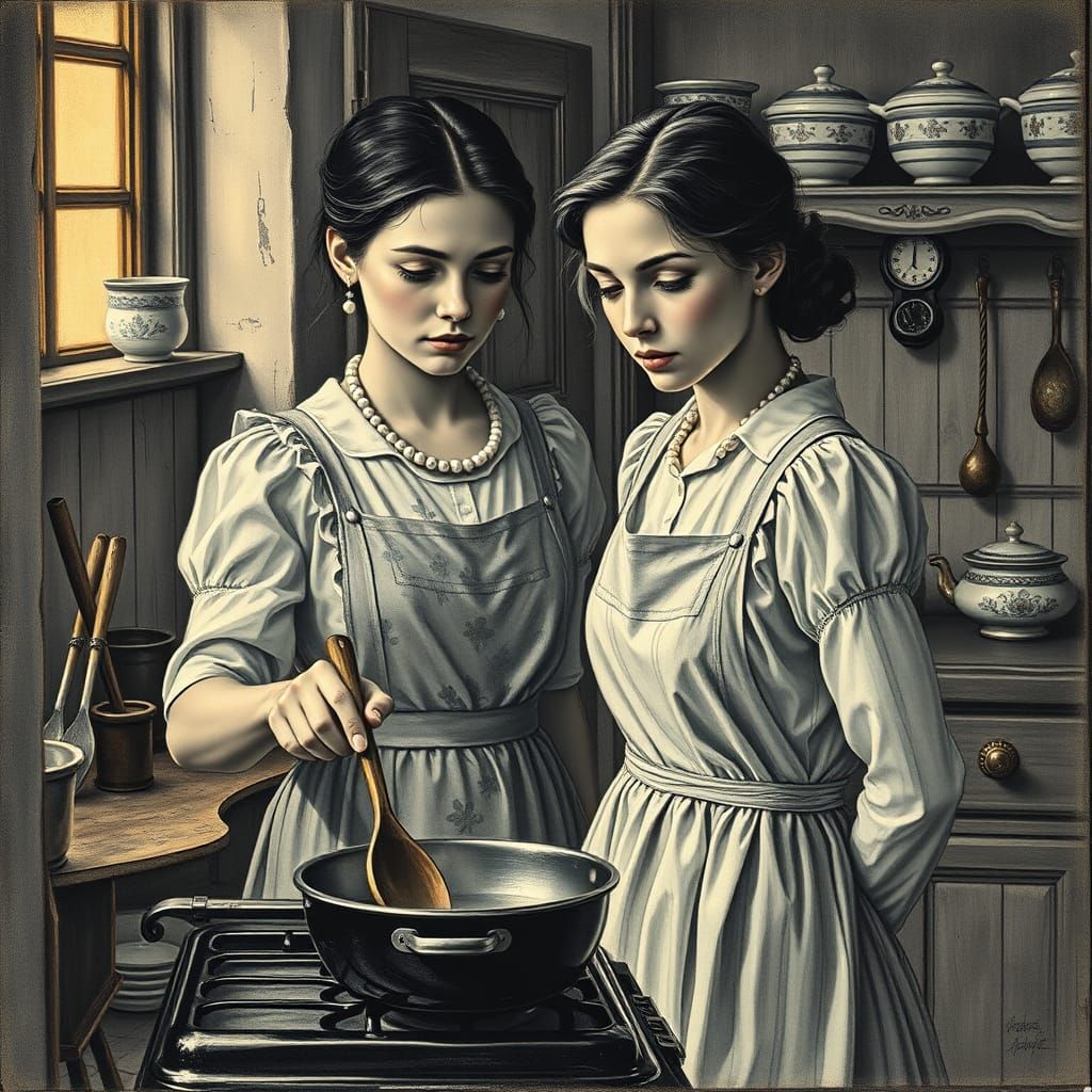 Modest Homemaker in Vintage Kitchen