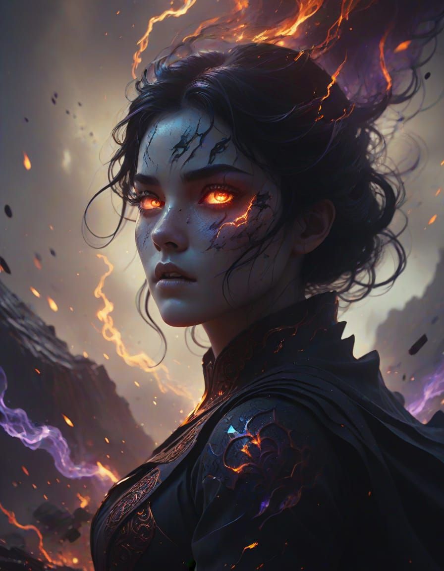 Cosmic Hero Amidst Destruction