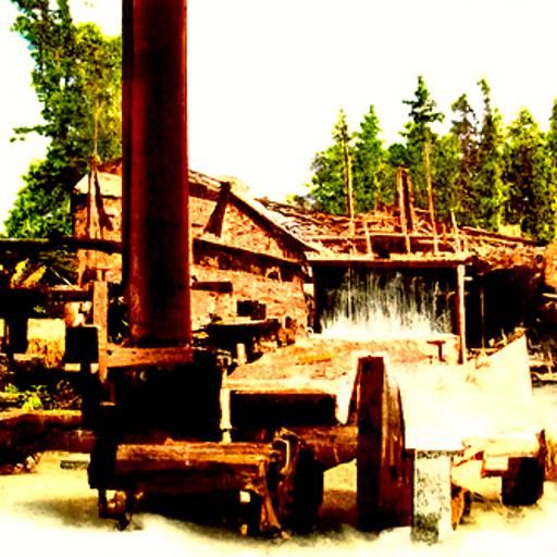 Rustic Lumbermill Scene