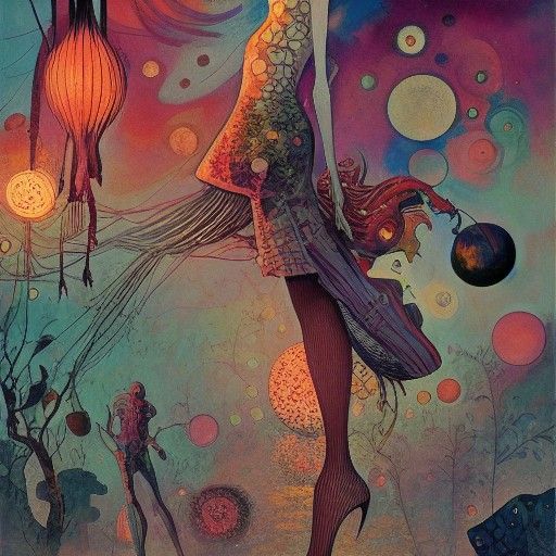 Detailed Opilione Illustration in Album Cover Style