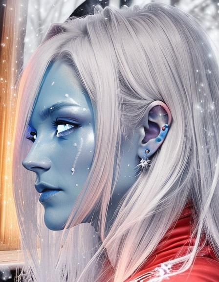 Dreamlike Demoness in Bedroom, Surrealist Photography