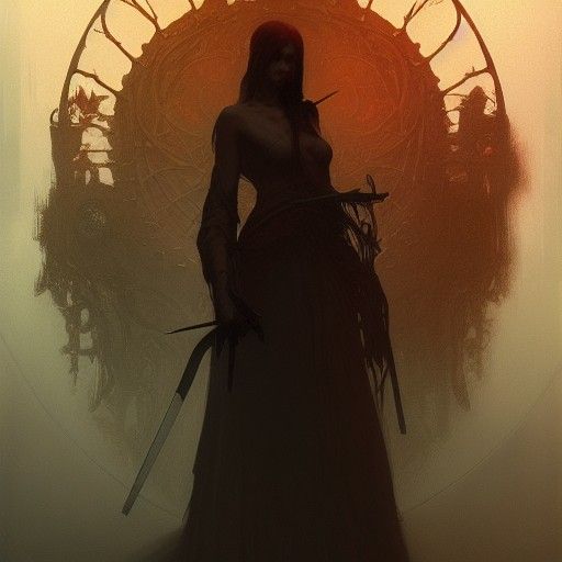Dark Fantasy Date with Death, Hyperdetailed Concept Art