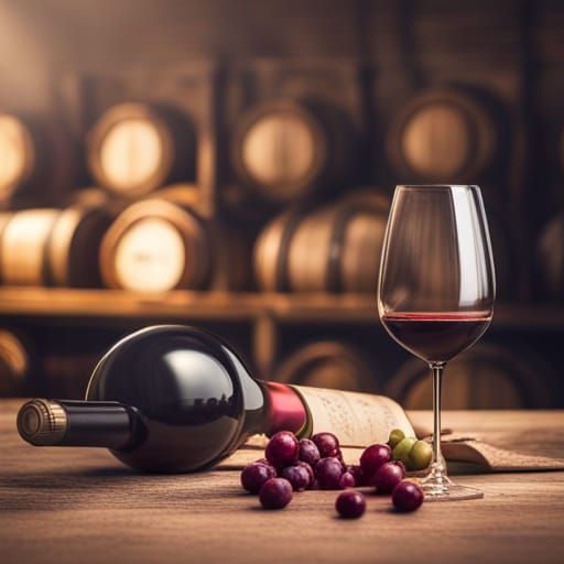 Vintage Wine Cellar in Professional Photography Style