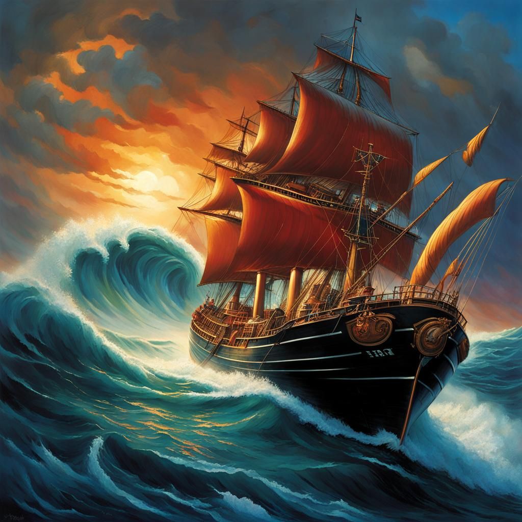 Bob's Stormy Sea Voyage and Island Discovery