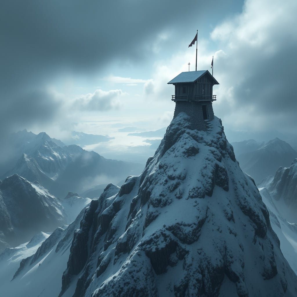 Majestic Stormspire Peak in Nordic Watchtower Elegance