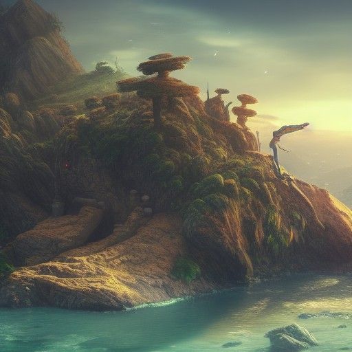 Band Rocks Out on Island: Fantasy Concept Art