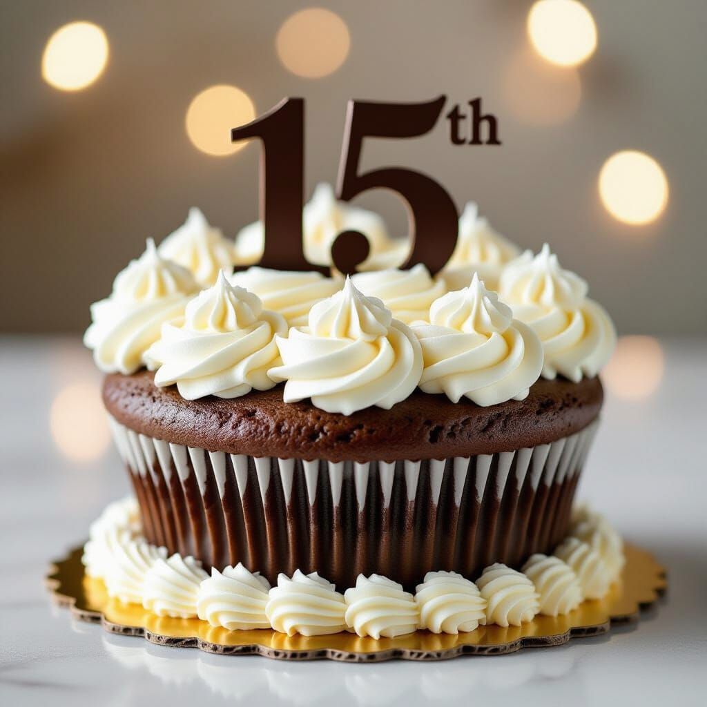 Chocolate Anniversary Cake with White Frosting - 8K Studio P...