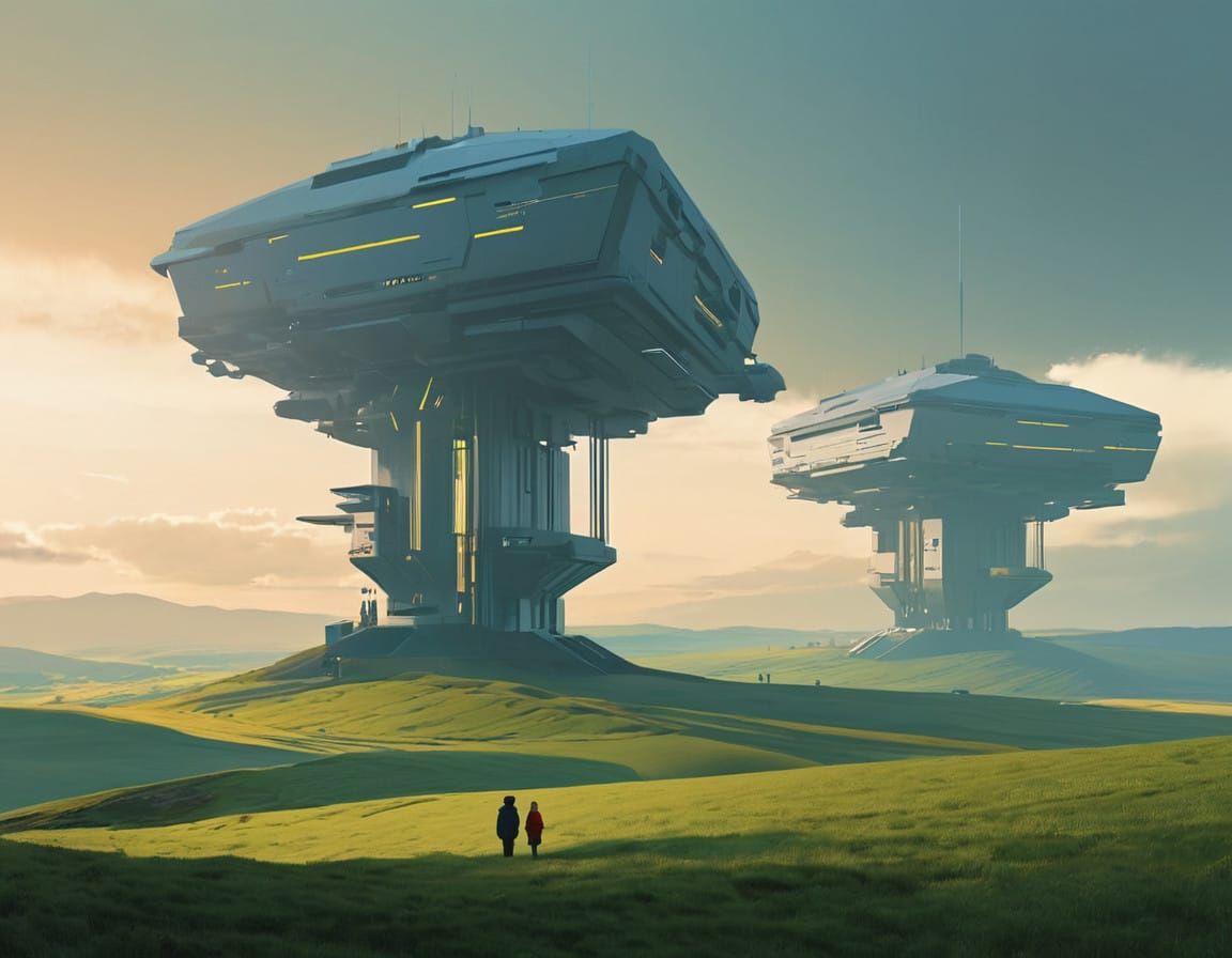 Egyptian Futurism in Cyberpunk Aesthetic