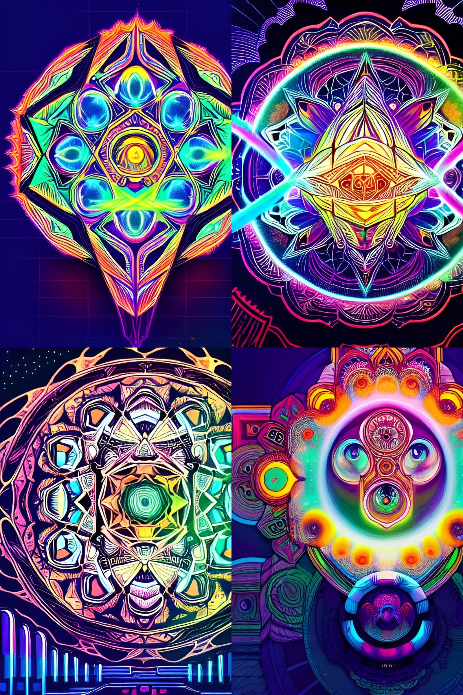 Mandala Thought Collapse in Digital Splash Art