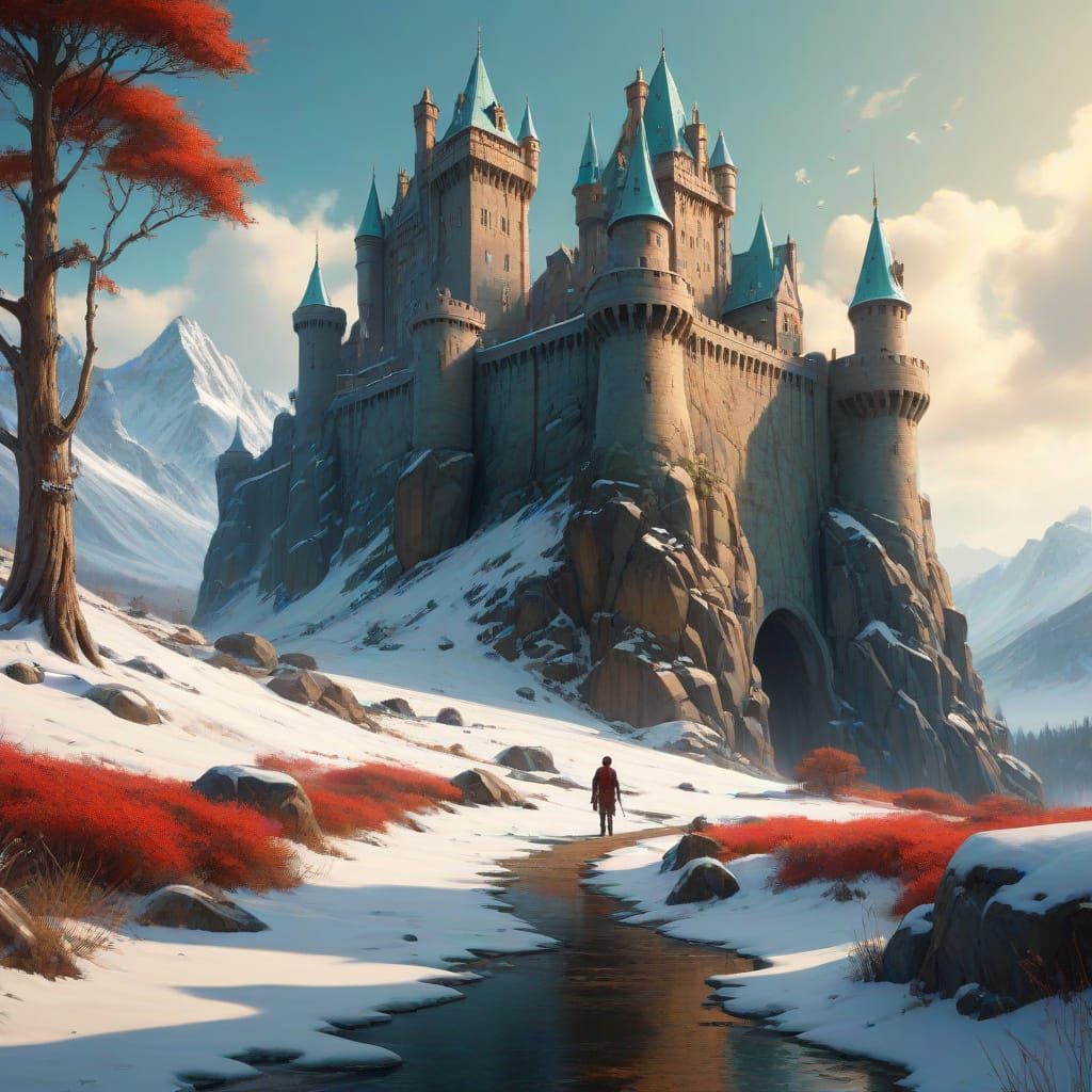 Narnia's Snowy World: A Watercolor Ink Masterpiece