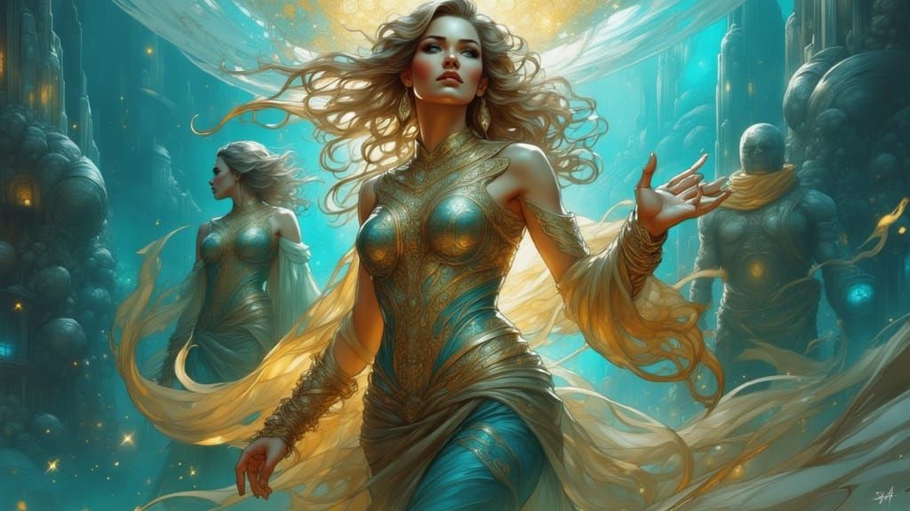 Sea People's Fear: Fantasy Realism Portrait