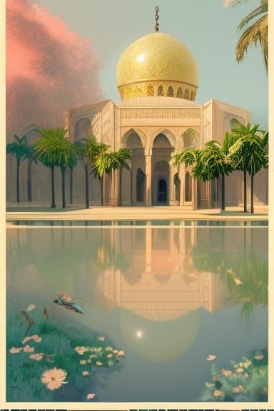 Baha’i Gardens Israel: Digital Travel Poster