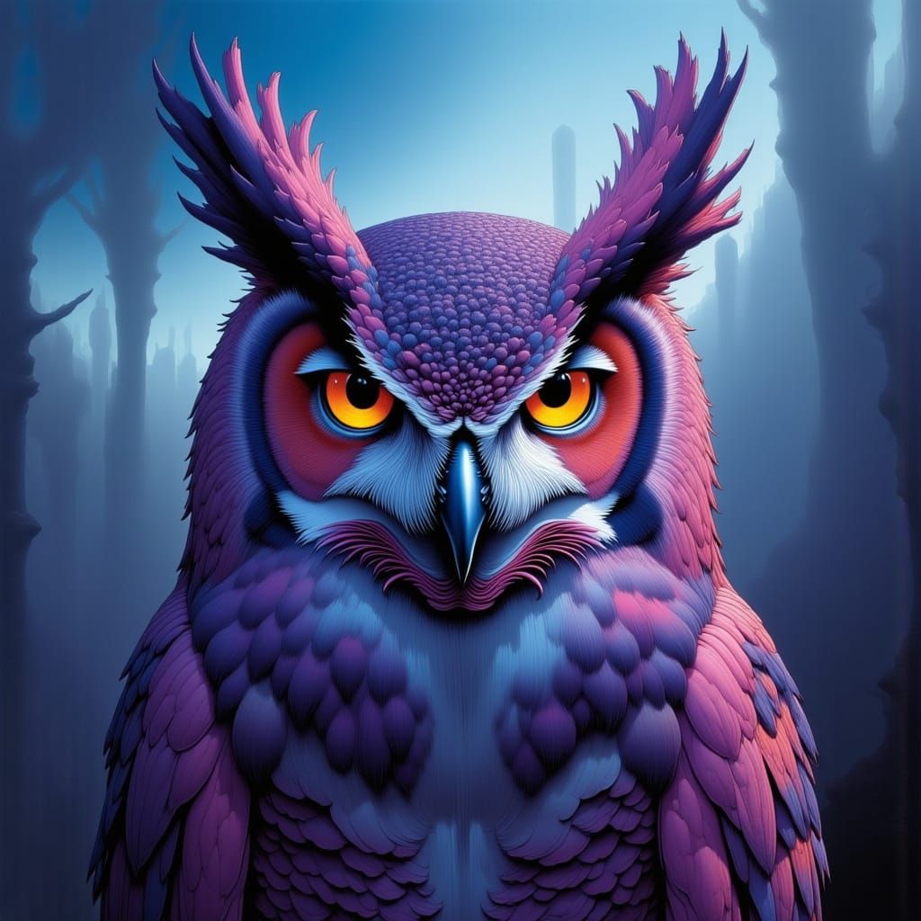 Lavender Owl