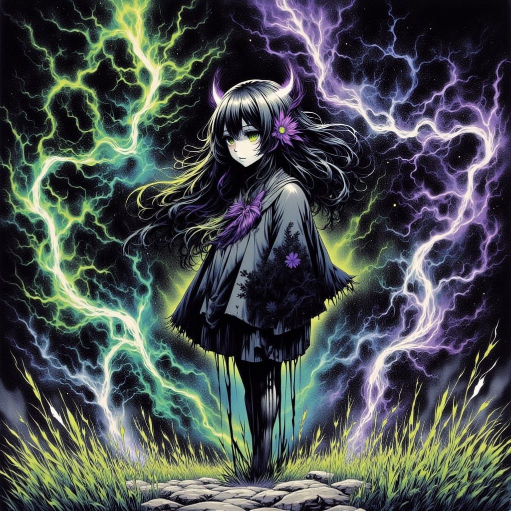 80s Anime Mecha in Dark Sci-Fi Landscape