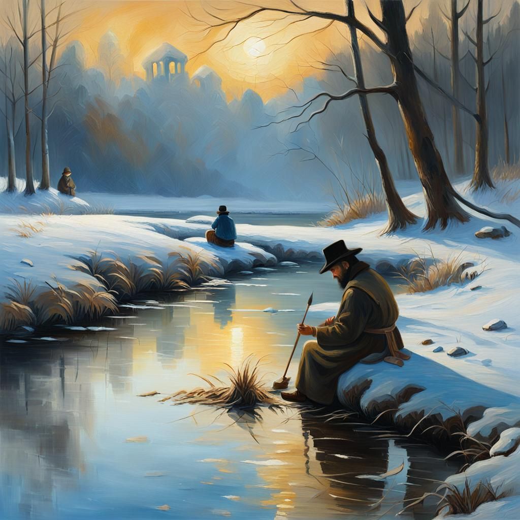 Painter Captures Approaching Winter in Oil Painting