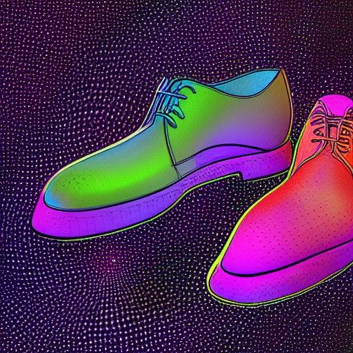 Holographic Astral Shoes by Pablo Amaringo