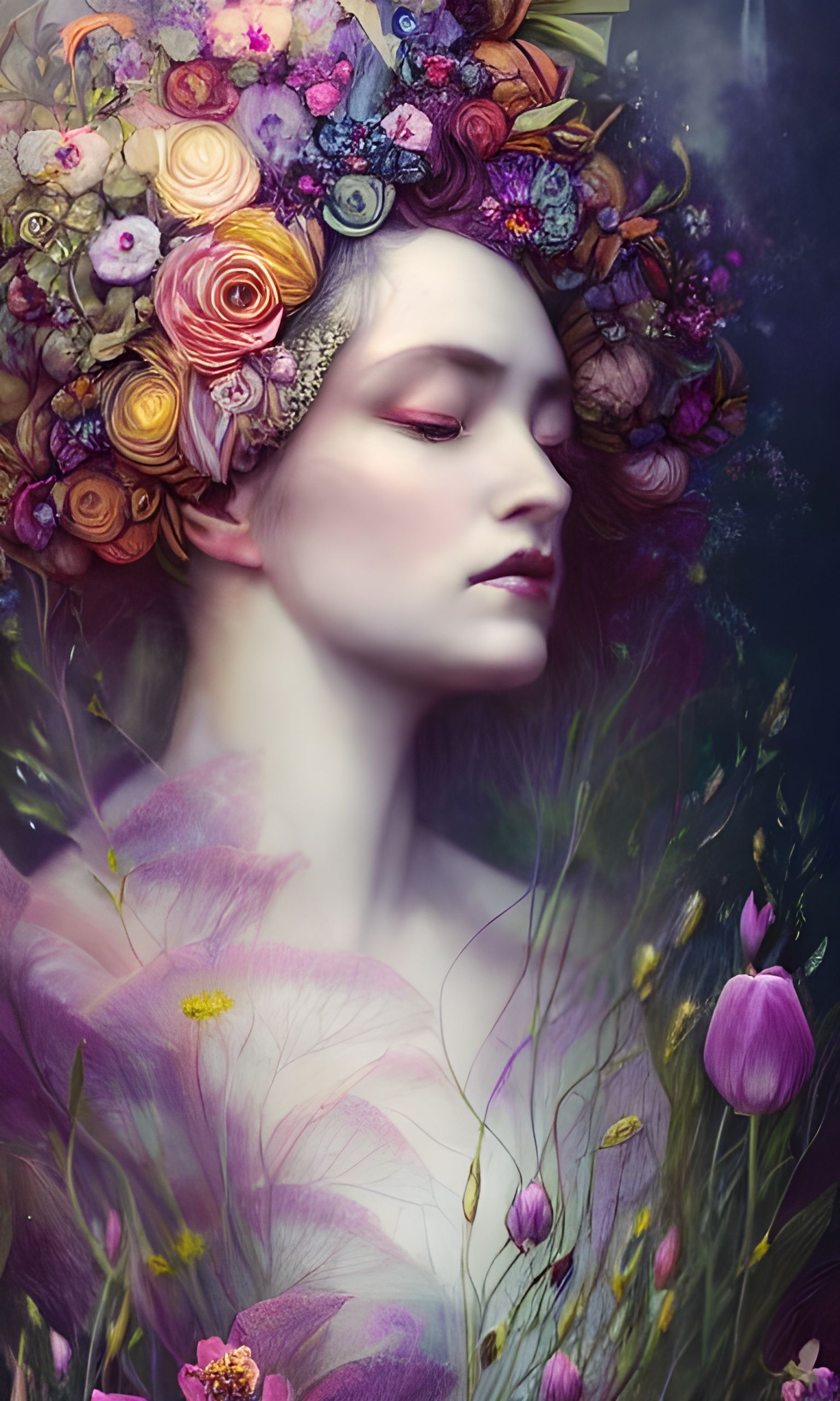 Goddess of Life and Growth in Matte Painting