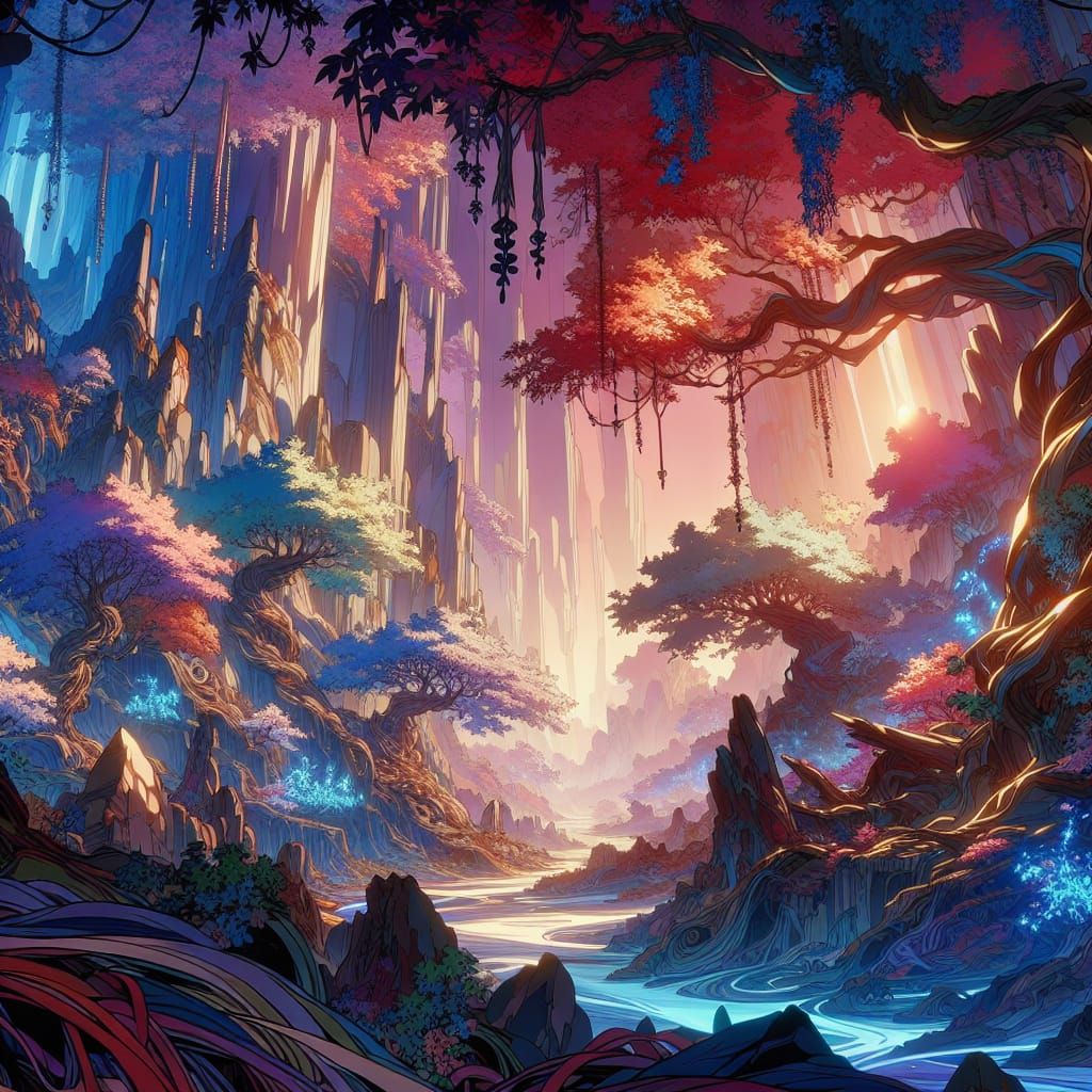 Anime Landscape Inspired by Studio Ghibli and 19th Century A...