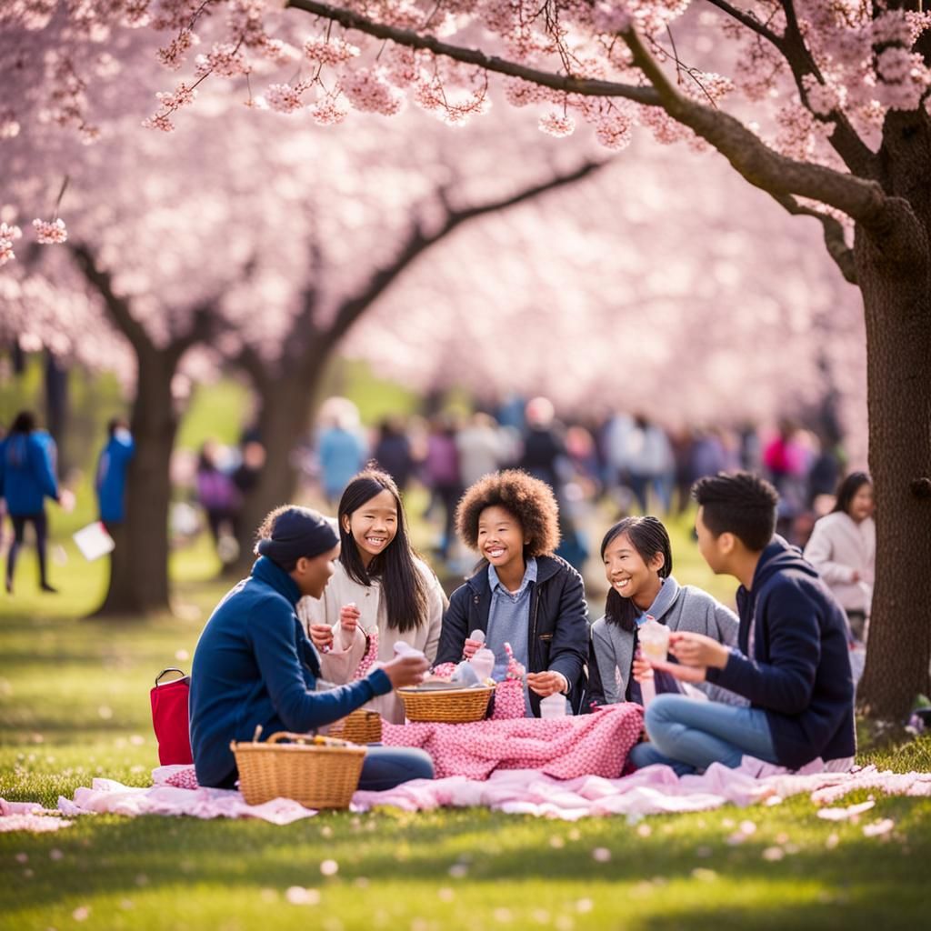 Picnic at Cherry Blossom Festival, Washington DC