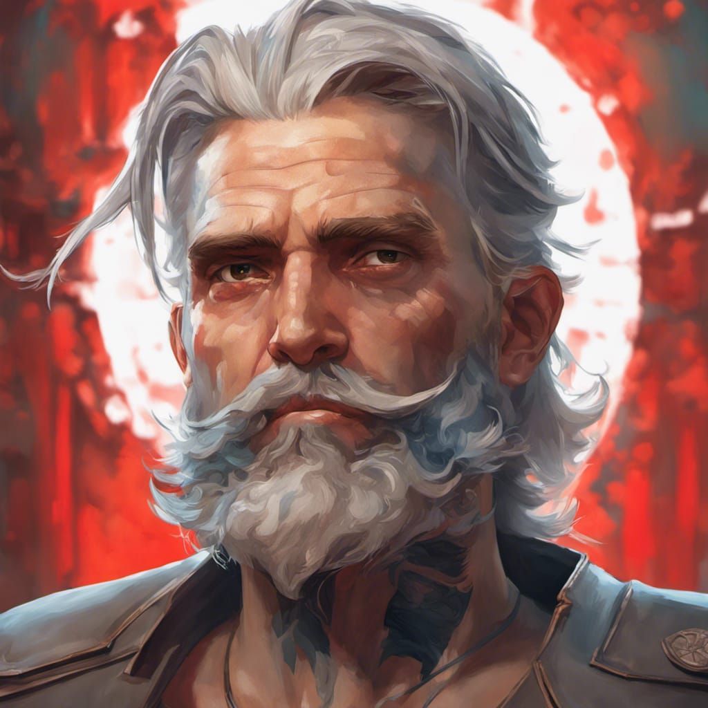 Medical Eyepatch Portrait in Hyperdetailed Splash Art Style