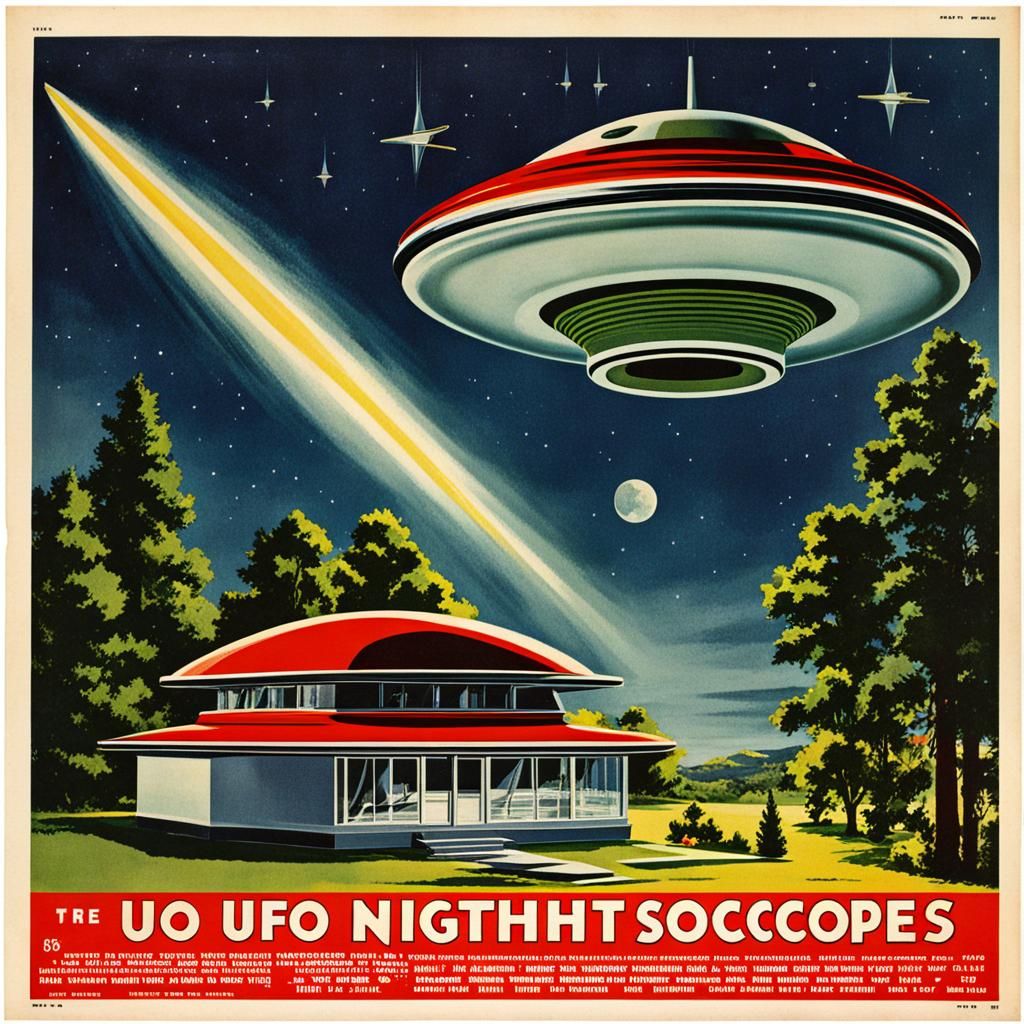 1950s Style Ad for UFO Nightscopes