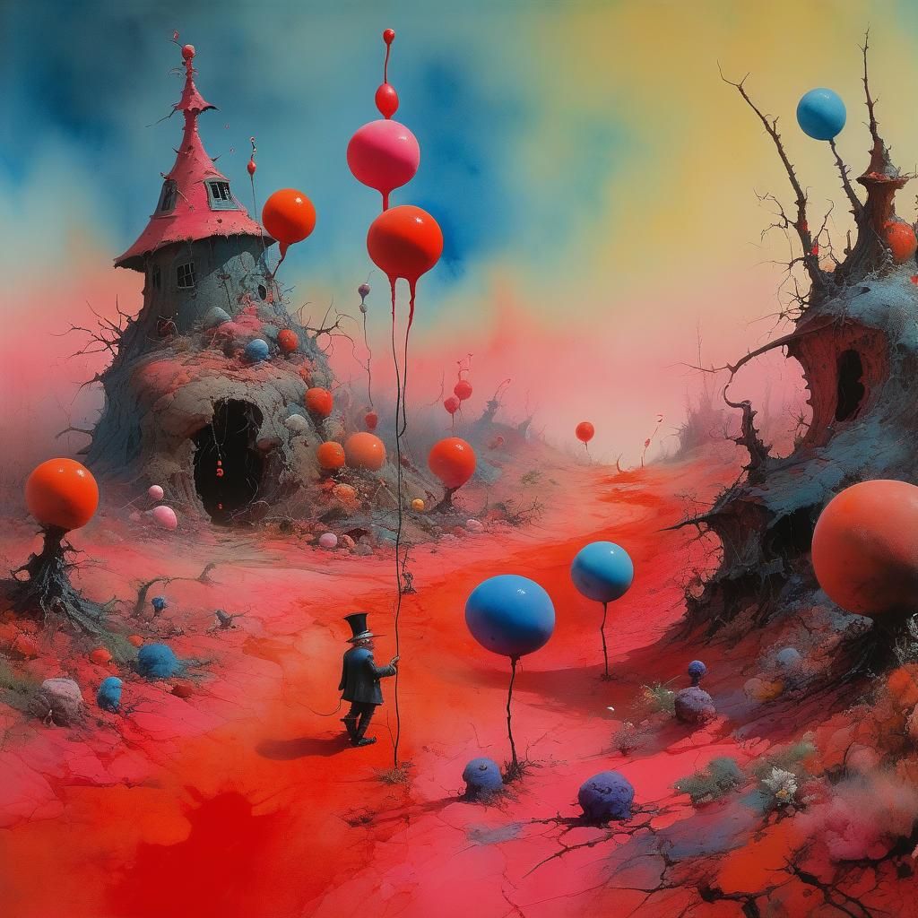 Sinister Candy Land in Epic Impressionist Style