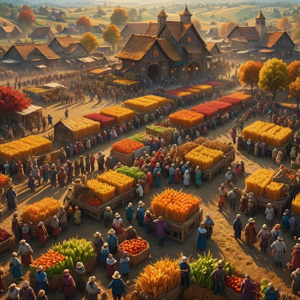 A Thousand Happy Farmers in Sunlit Festival