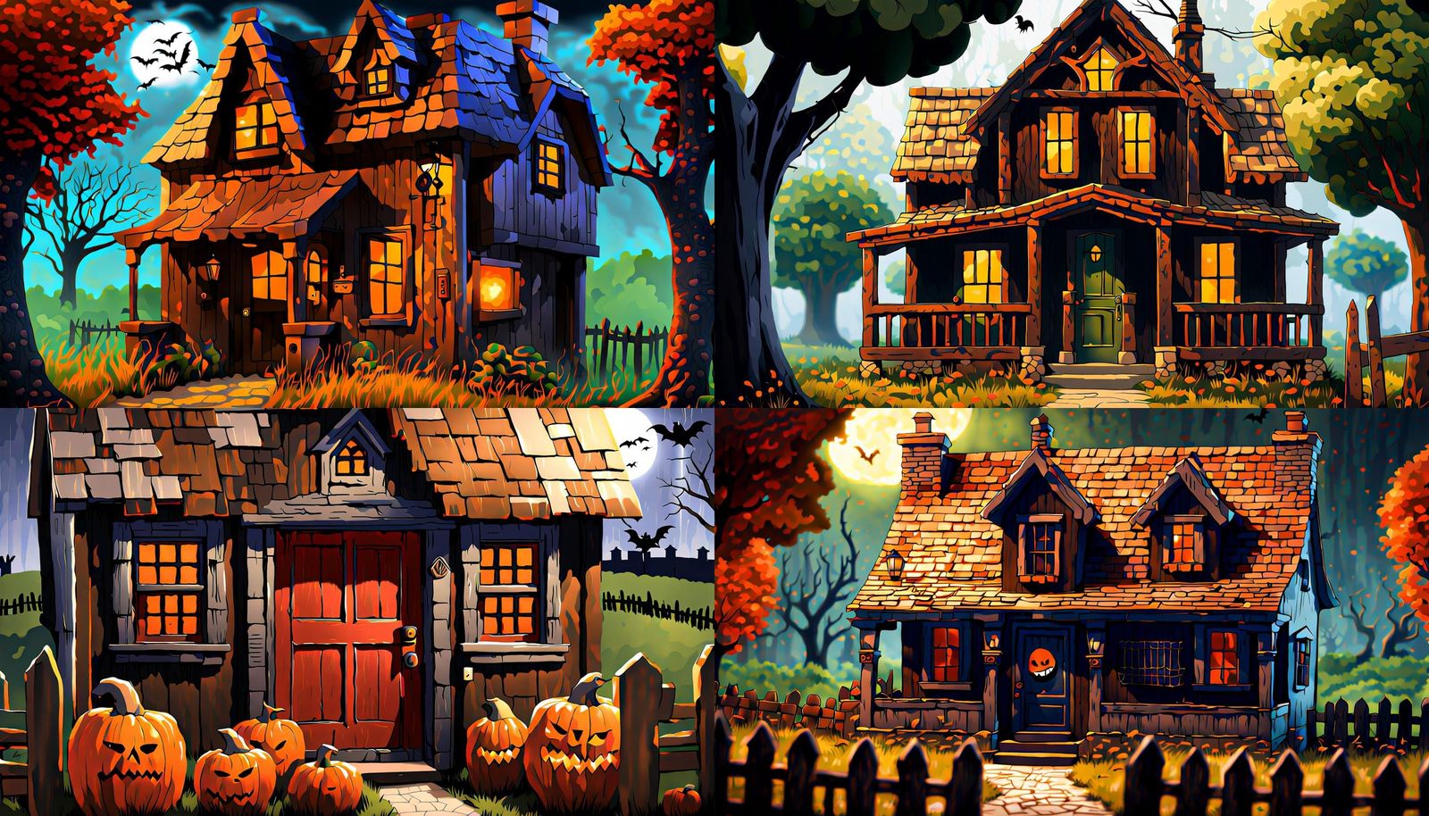 Haunted Countryside Village: An Ominous Scene