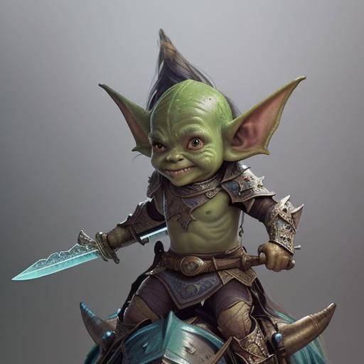 Goblin Warrior on Horseback: Hyperrealistic Concept Art