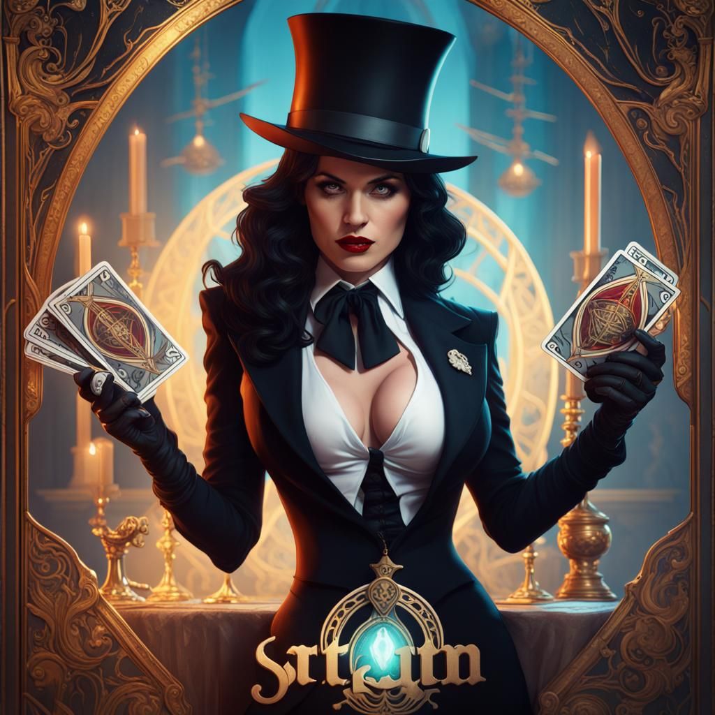 Zatanna as the Magician Tarot Card