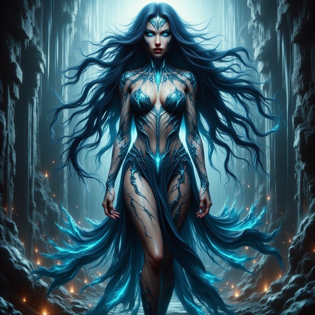 Ocean Demon Lord in Submerged Cityscape