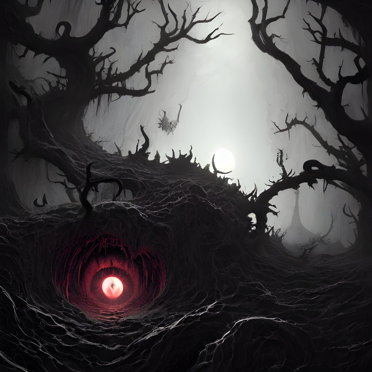 Terrifying Macabre Void: A Digital Horror Artwork