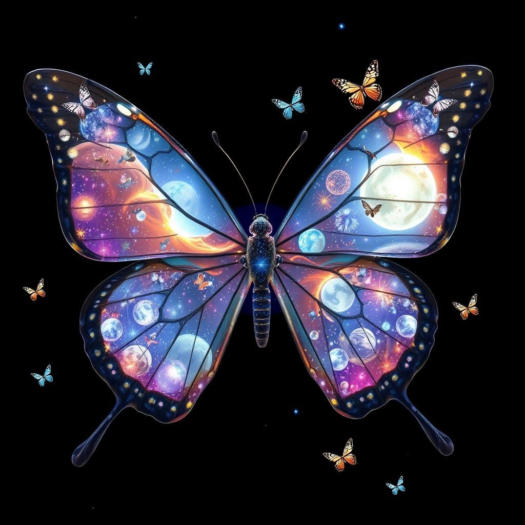 Cosmos Revealed in Infinite Butterfly Fractals