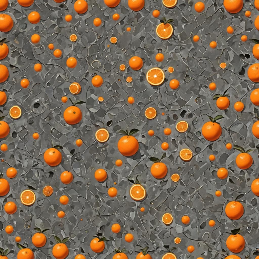 Surreal Orange: A Dreamlike AI Rendering