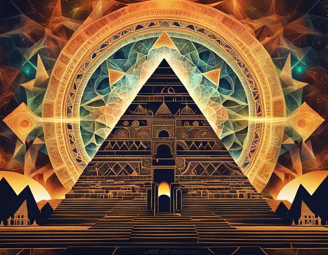Witch of the Pyramids: Abstract Fractal Vector Art