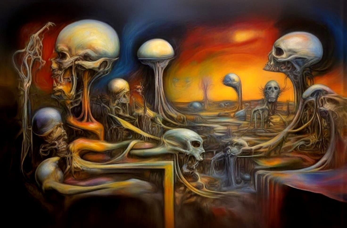 Melting Silent Environment in Fauvist Biopunk Style