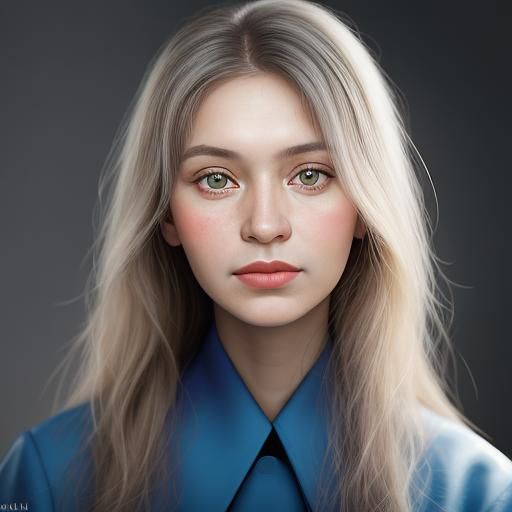 Portrait of Young Woman in Professional Photography Style