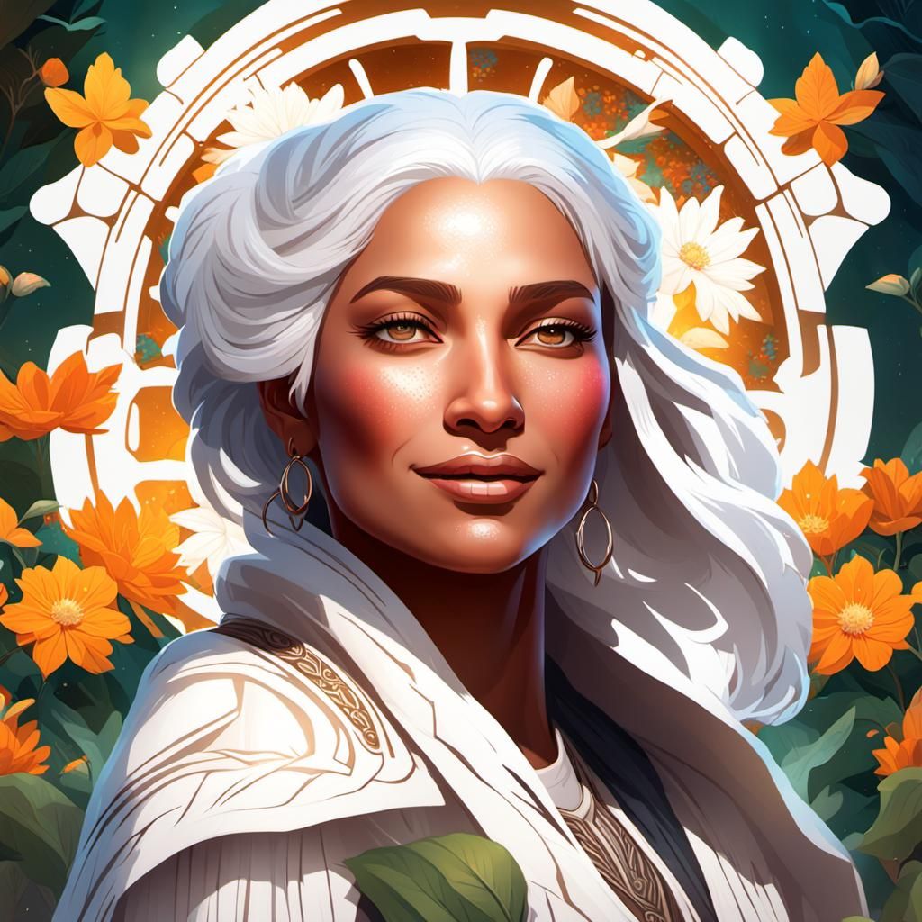 Arkanian Woman Portrait in Hyperdetailed Style