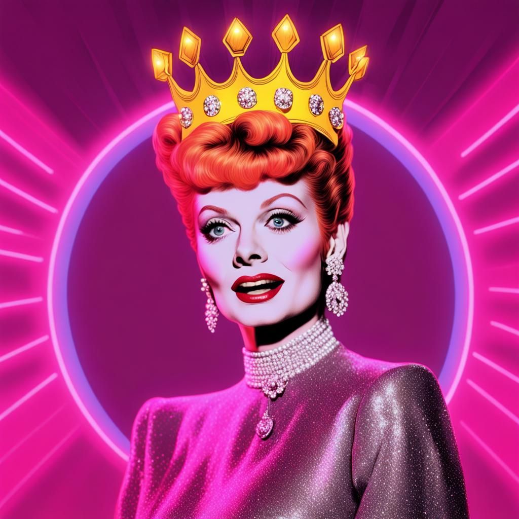 Lucille Ball as Synthwave Queen of Comedy