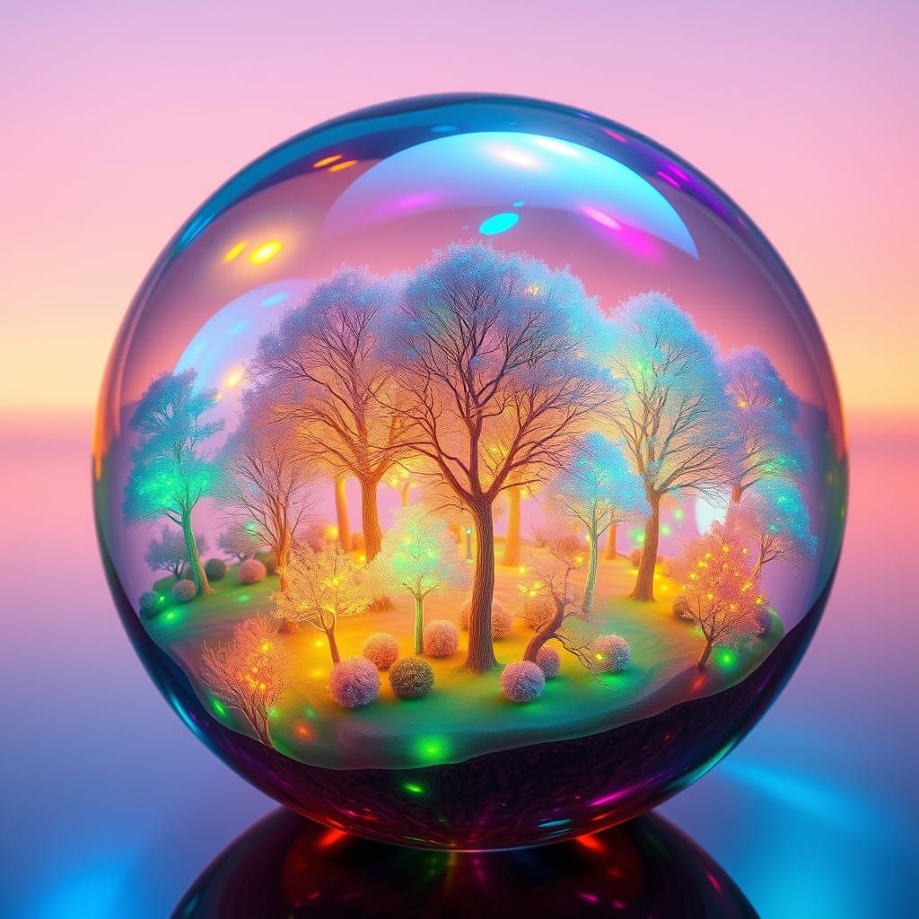 Glass Planet Shines with Ethereal Forests