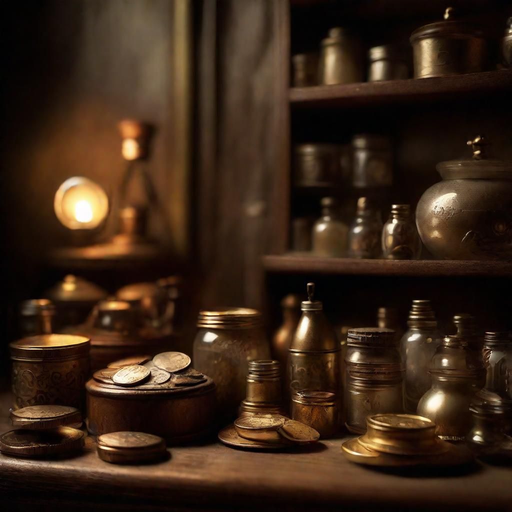 Nostalgic Still Life of Collectibles in Dutch Masters Style