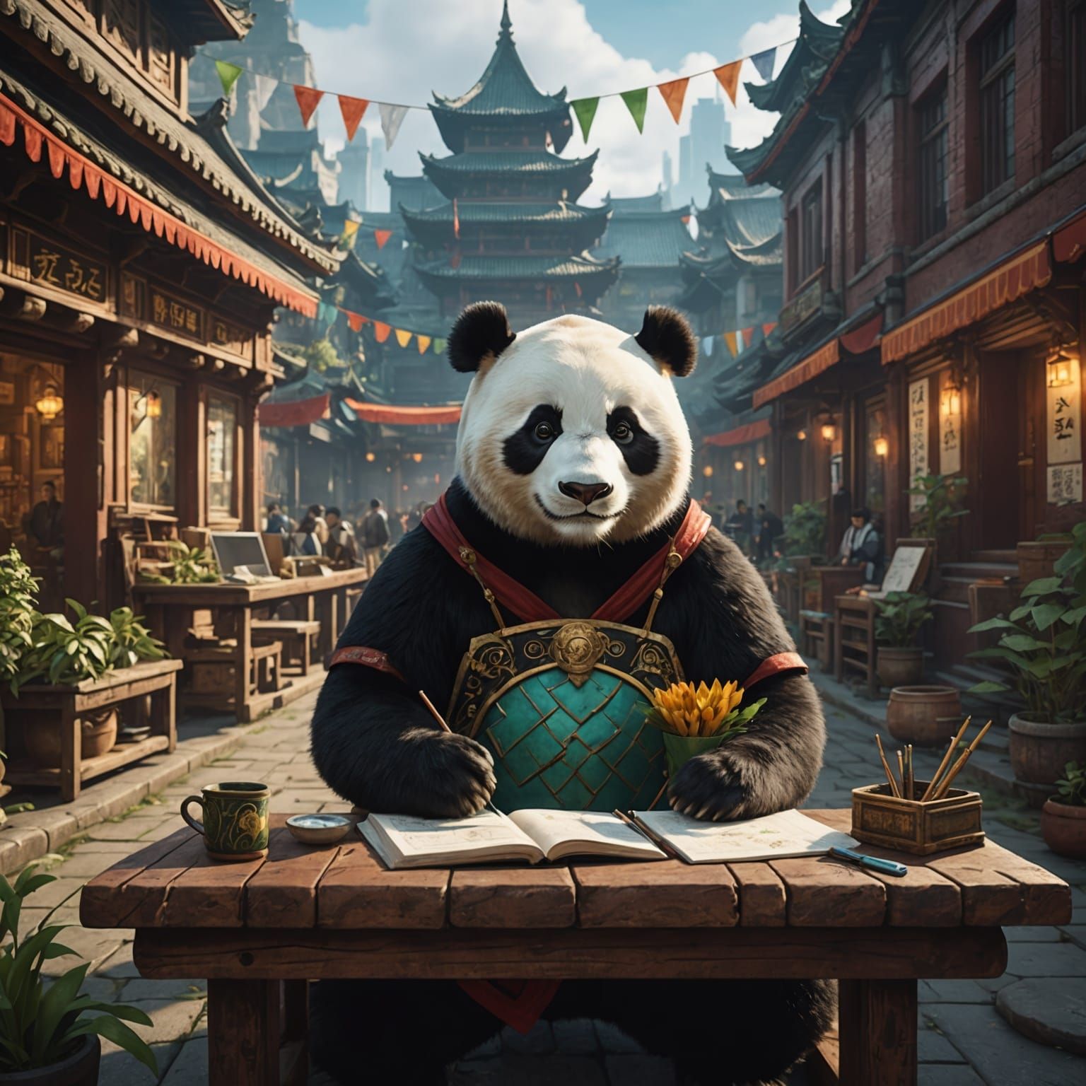 Panda Brainstorming Event Ideas: Fantasy Concept Art