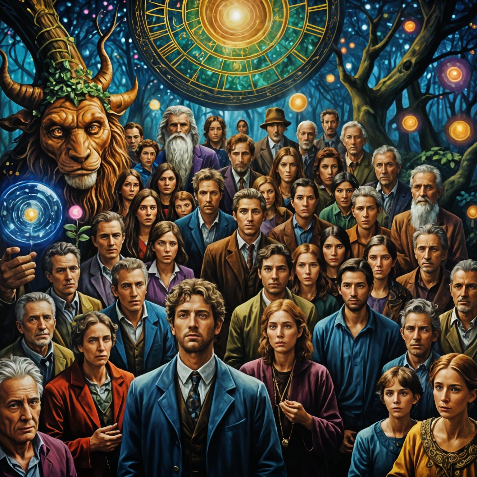 the enchanted people and the hypnotized followers, fantasy w...
