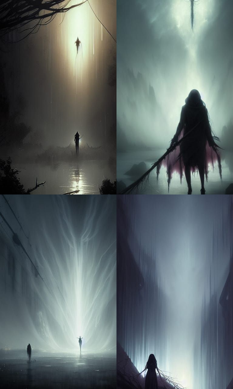 Angels of Death in Dystopian Moonscape