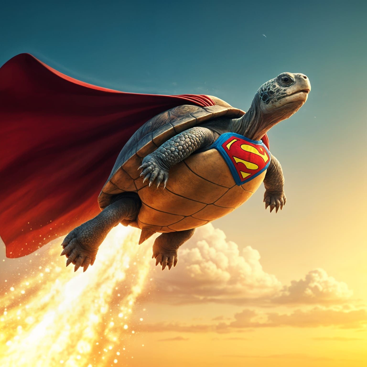 Superhero Turtle Takes Flight with Fart Power