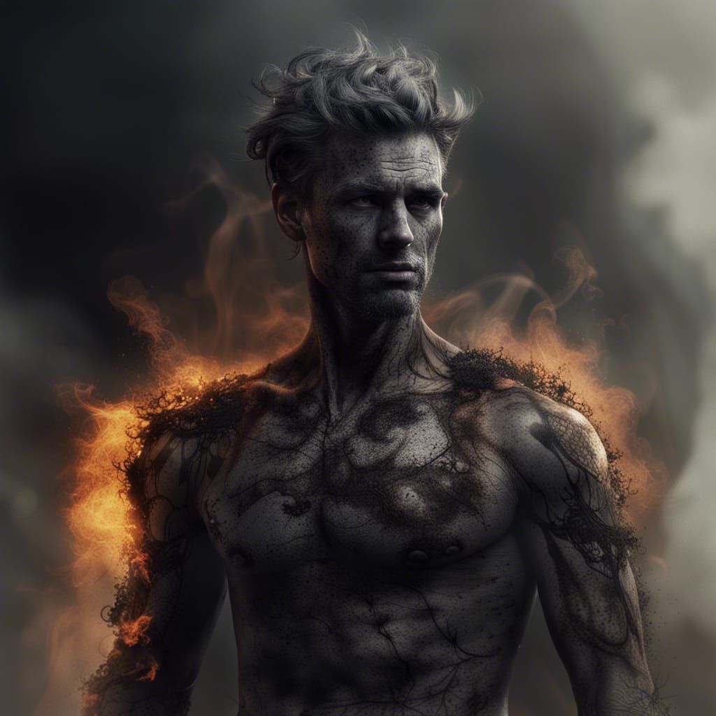 Friendly Fire Elemental Character in Matte Painting