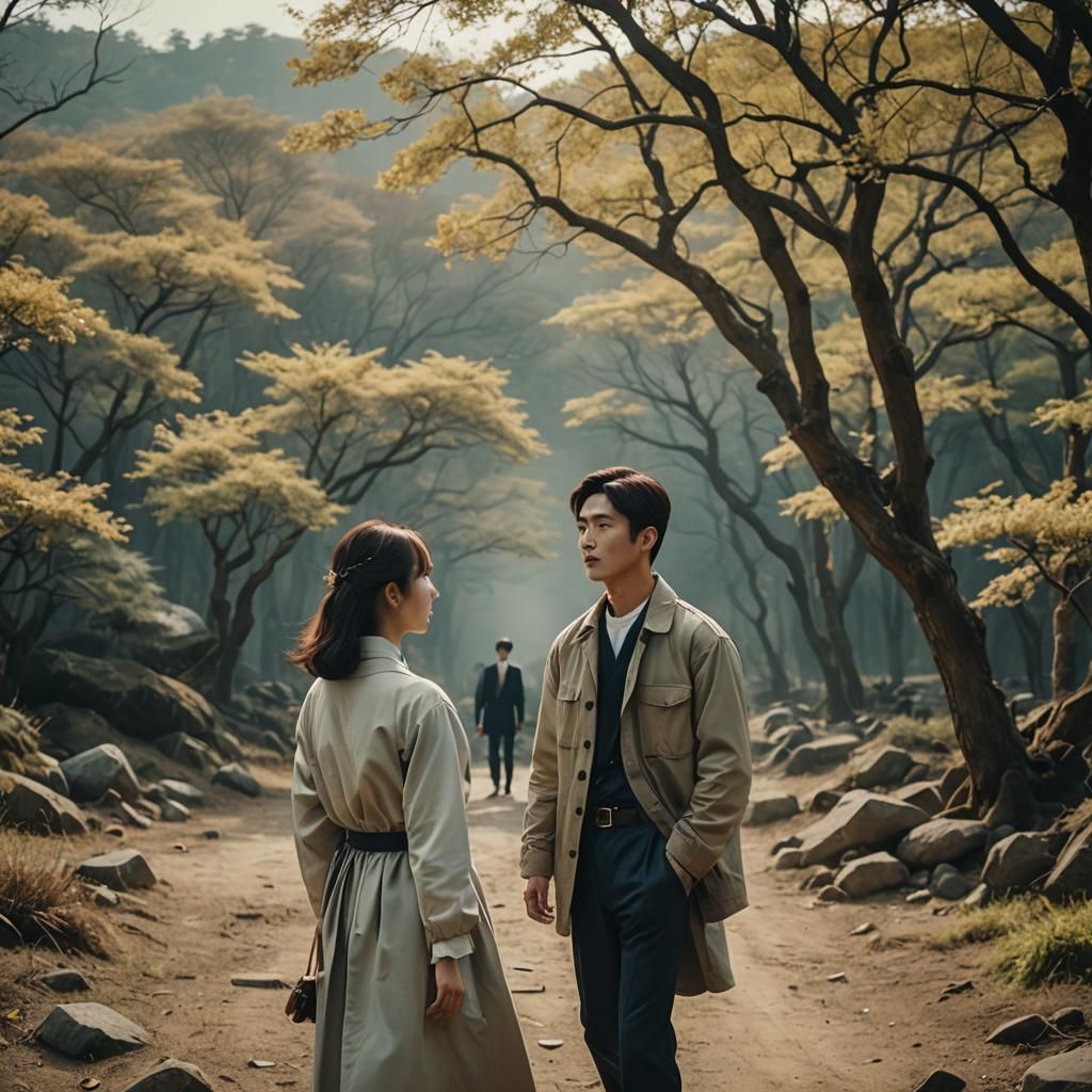 Cinematic Korean Romance Drama Still
