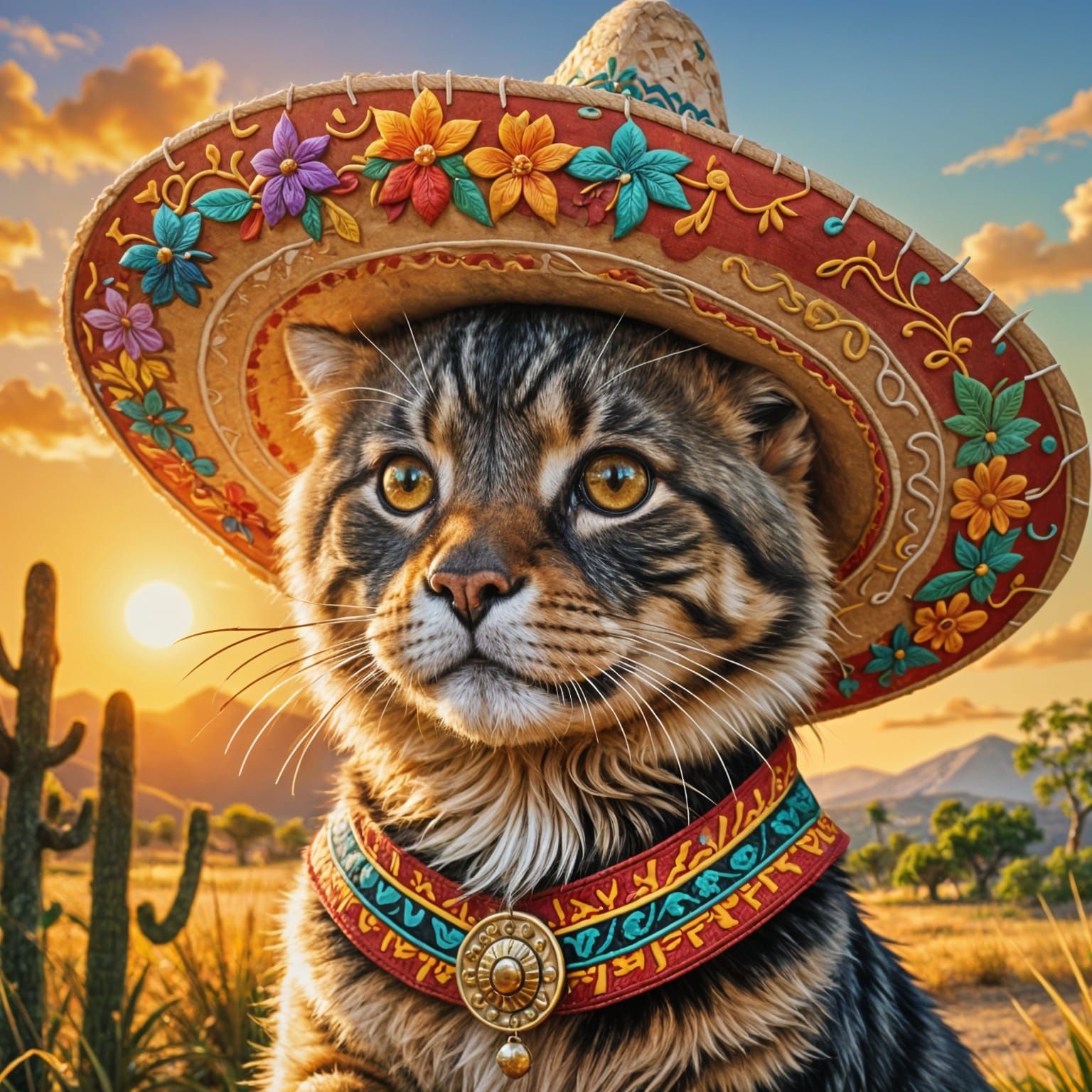Adorable Animal Celebrates with Sombrero