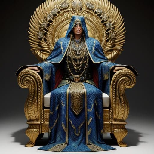 Egyptian-Inspired Cobra Snakeskin Throne